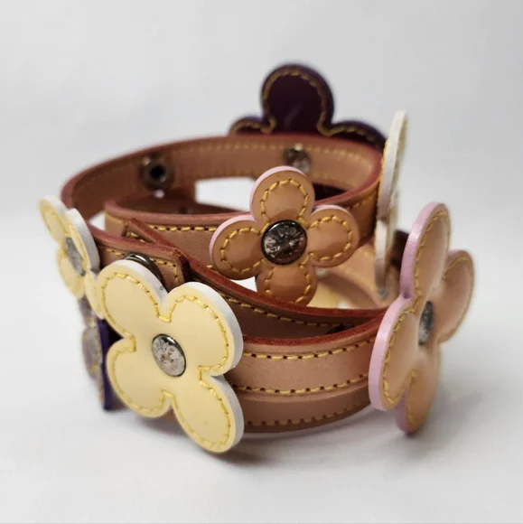 Authentic Louis VuittonVernis Fleur Double Wrap Bracelet